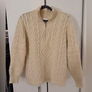 Heartloom Ivory Knit Half-Zip Sweater